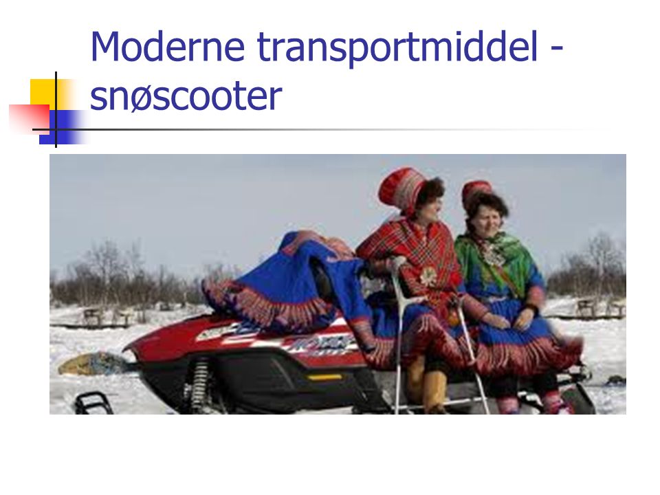 Moderne transportmiddel -snøscooter