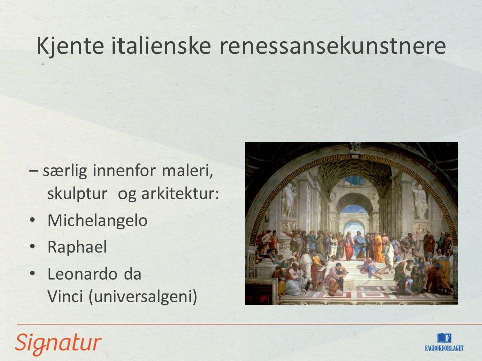 Kjente italienske renessansekunstnere