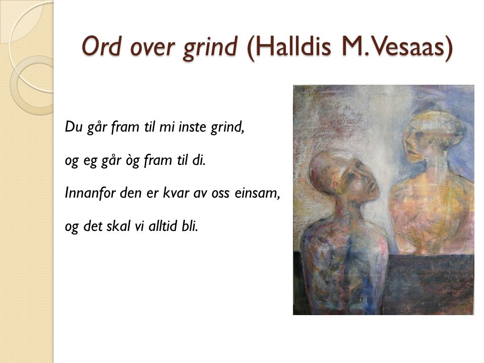 Ord over grind (Halldis M. Vesaas)