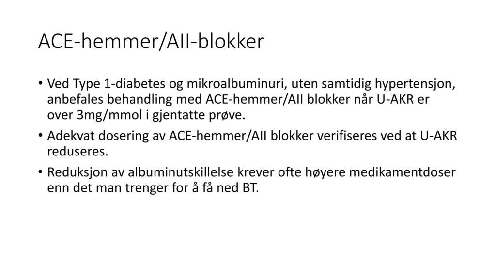 ACE-hemmer/AII-blokker