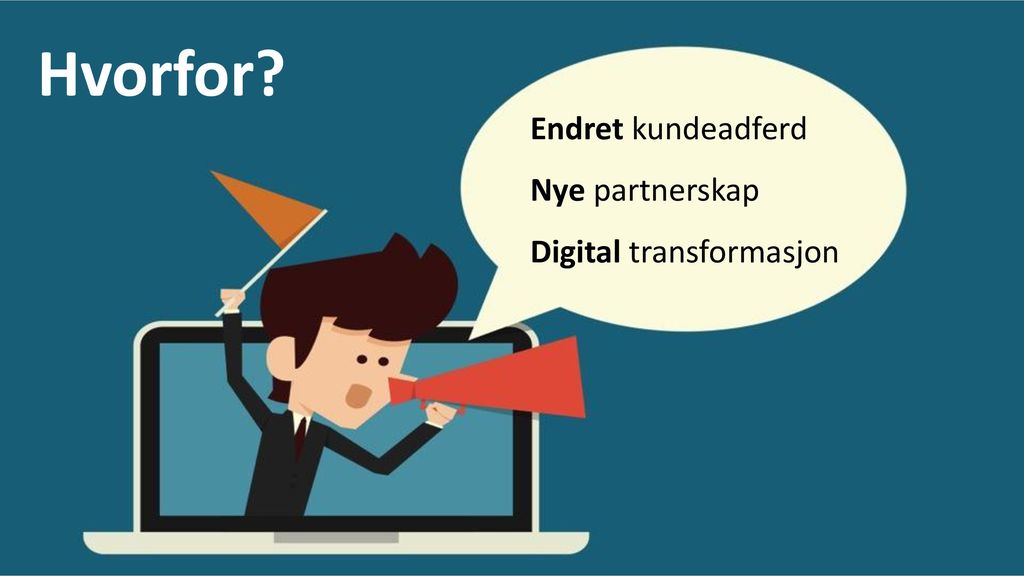 Hvorfor Endret kundeadferd Nye partnerskap Digital transformasjon