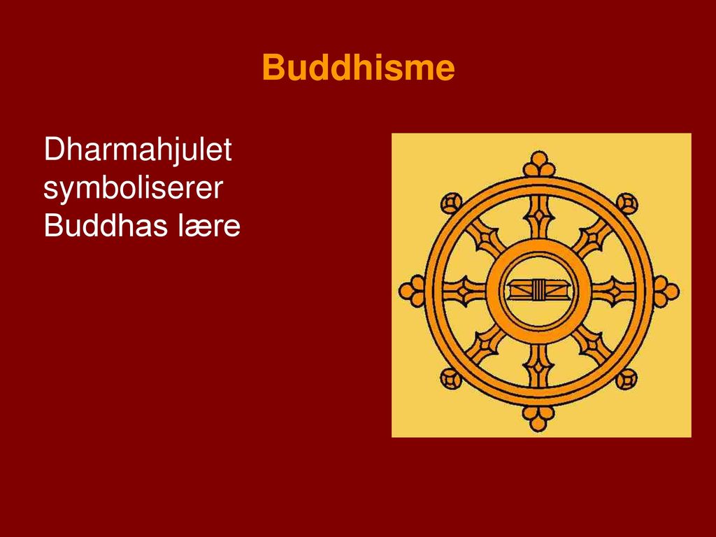Buddhisme Dharmahjulet symboliserer Buddhas lære