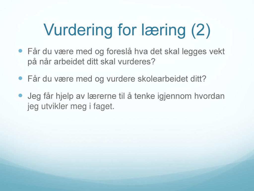 Vurdering for læring (2)