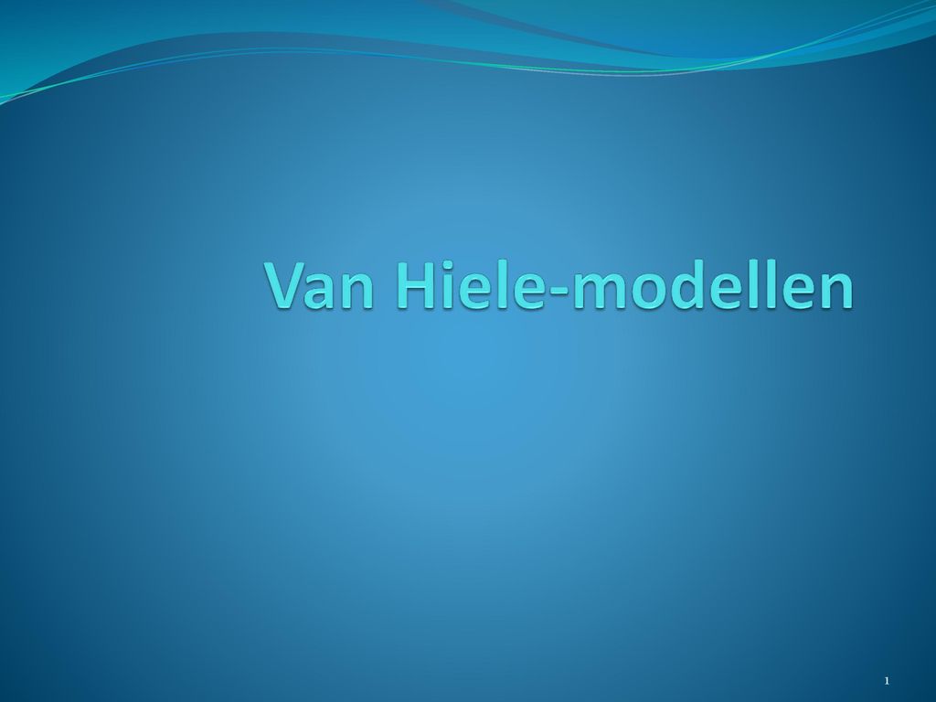 Van Hiele-modellen