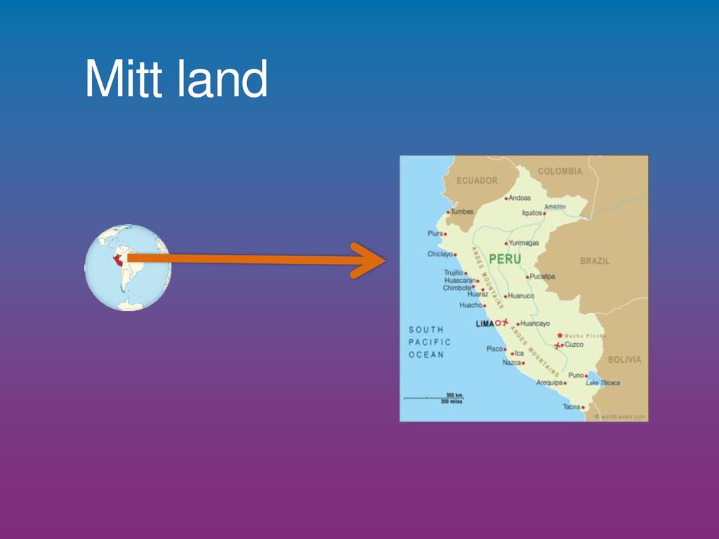 Mitt land Bilde og design: Et kart som visser hvor landet ligger. Eller to slik som vist på denne sliden.