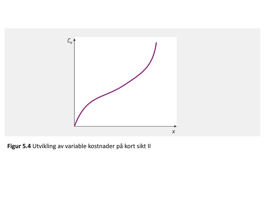 Figur 5.4 Utvikling av variable kostnader på kort sikt II