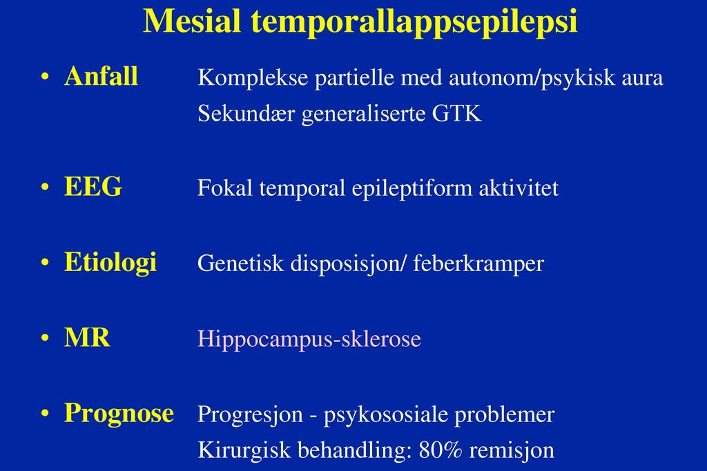 Mesial temporallappsepilepsi