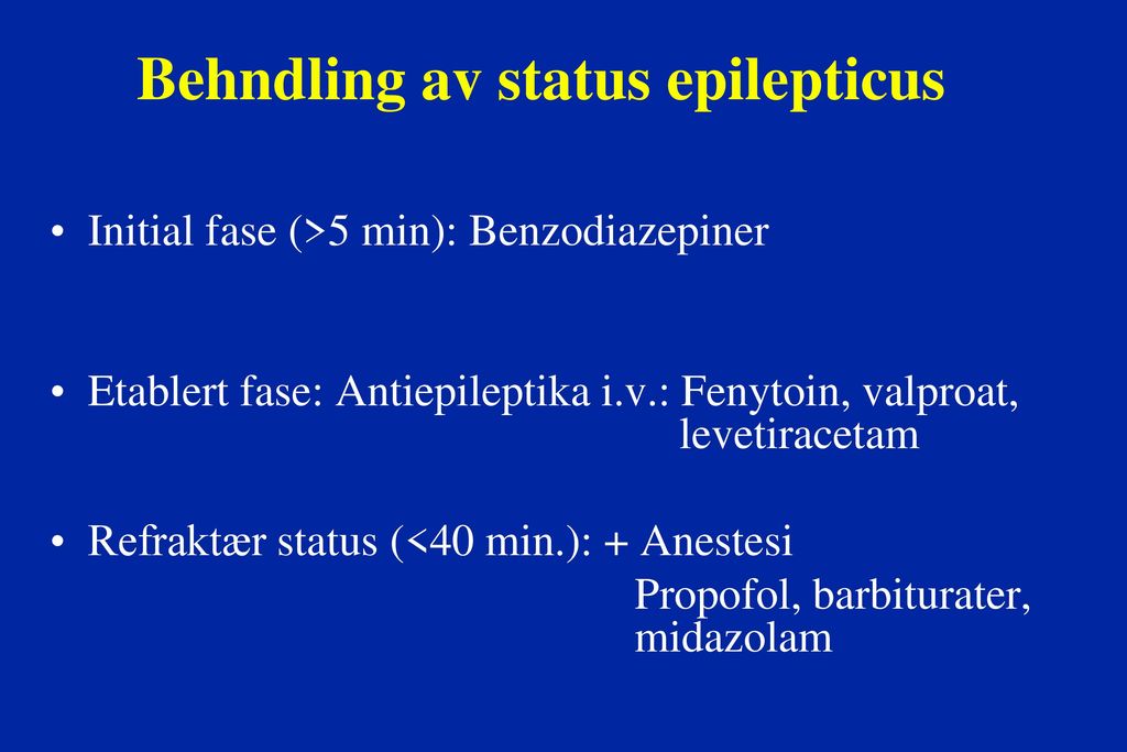 Behndling av status epilepticus