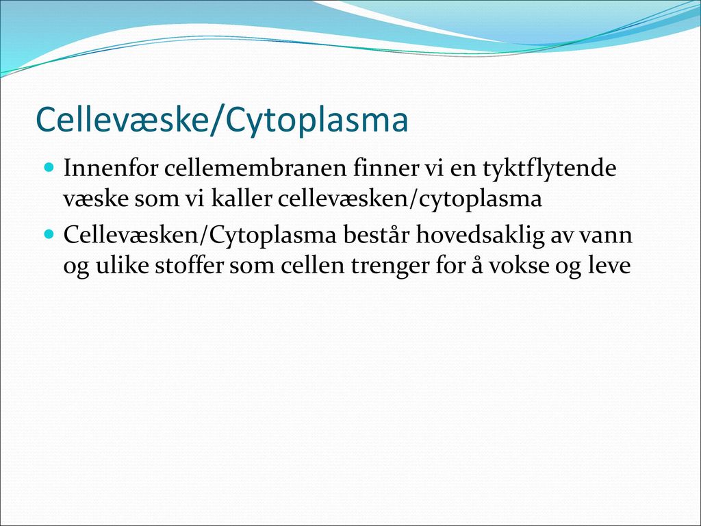 Cellevæske/Cytoplasma