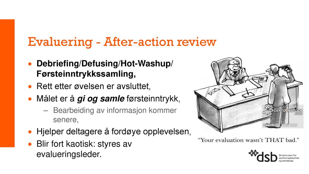 Evaluering - After-action review