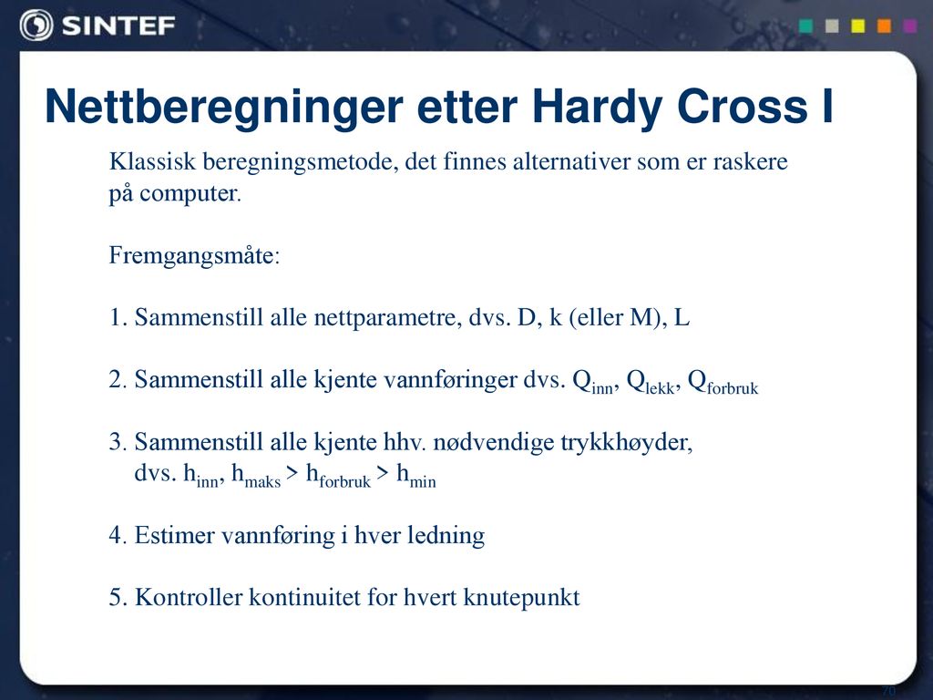 Nettberegninger etter Hardy Cross I