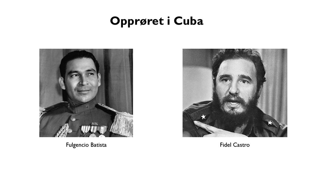 Opprøret i Cuba Fulgencio Batista Fidel Castro