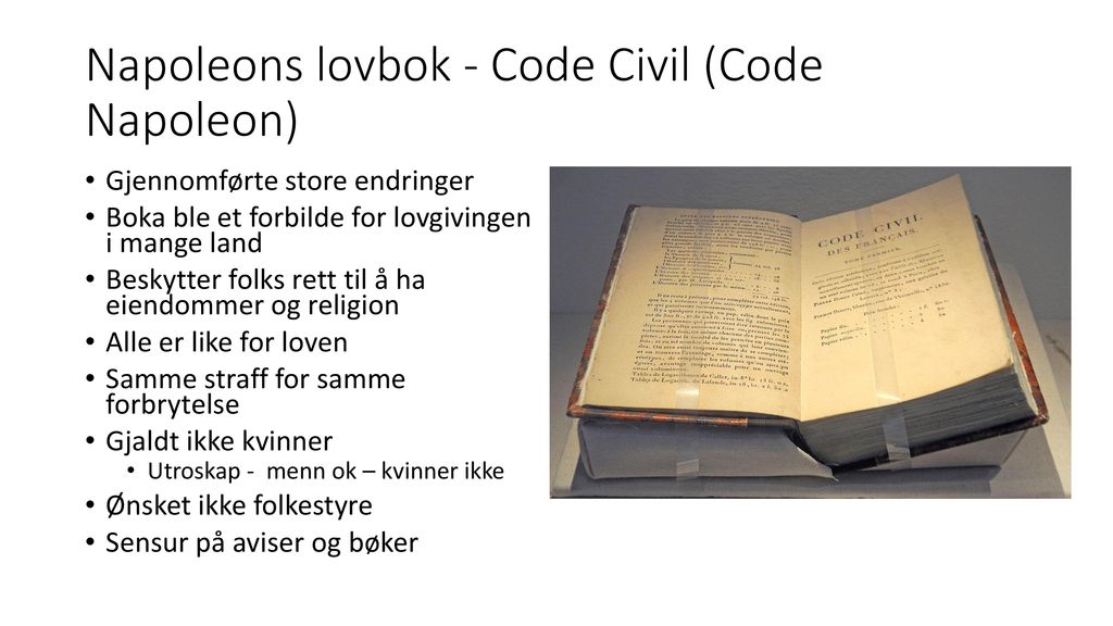 Napoleons lovbok - Code Civil (Code Napoleon)