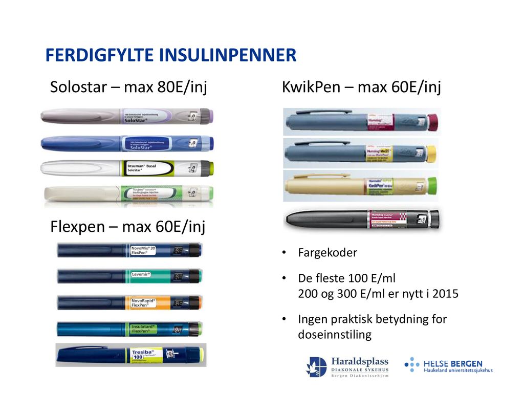 Ferdigfylte insulinpenner