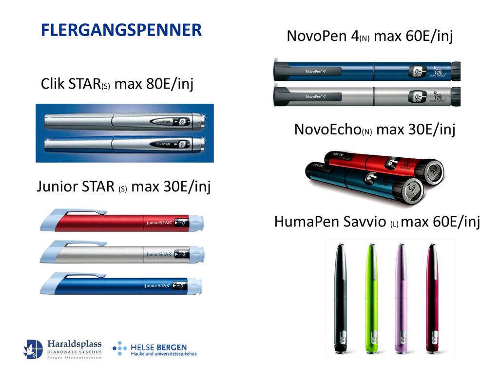 Flergangspenner NovoPen 4(N) max 60E/inj Clik STAR(S) max 80E/inj