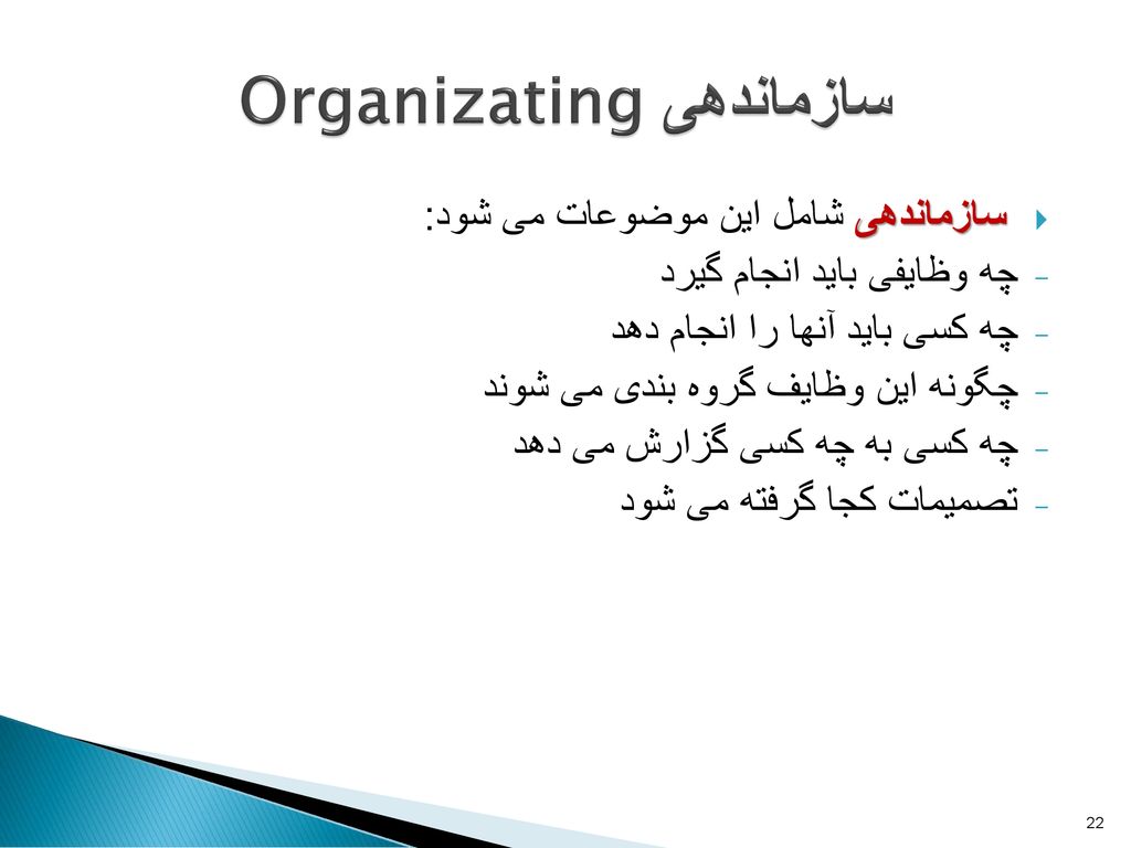 سازماندهی Organizating