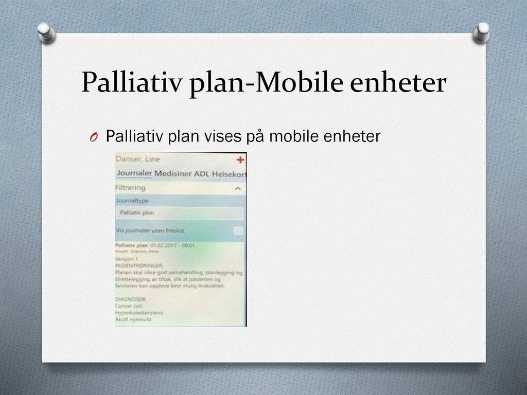 Palliativ plan-Mobile enheter
