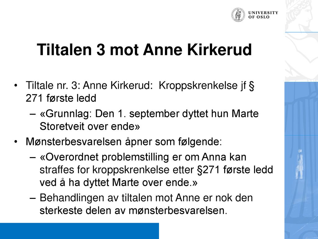 Tiltalen 3 mot Anne Kirkerud