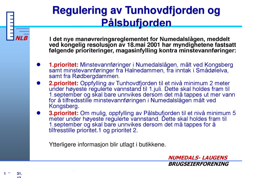 Regulering av Tunhovdfjorden og Pålsbufjorden