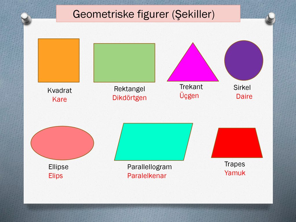 Geometriske figurer (Şekiller)