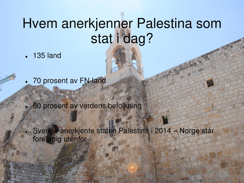 Hvem anerkjenner Palestina som stat i dag
