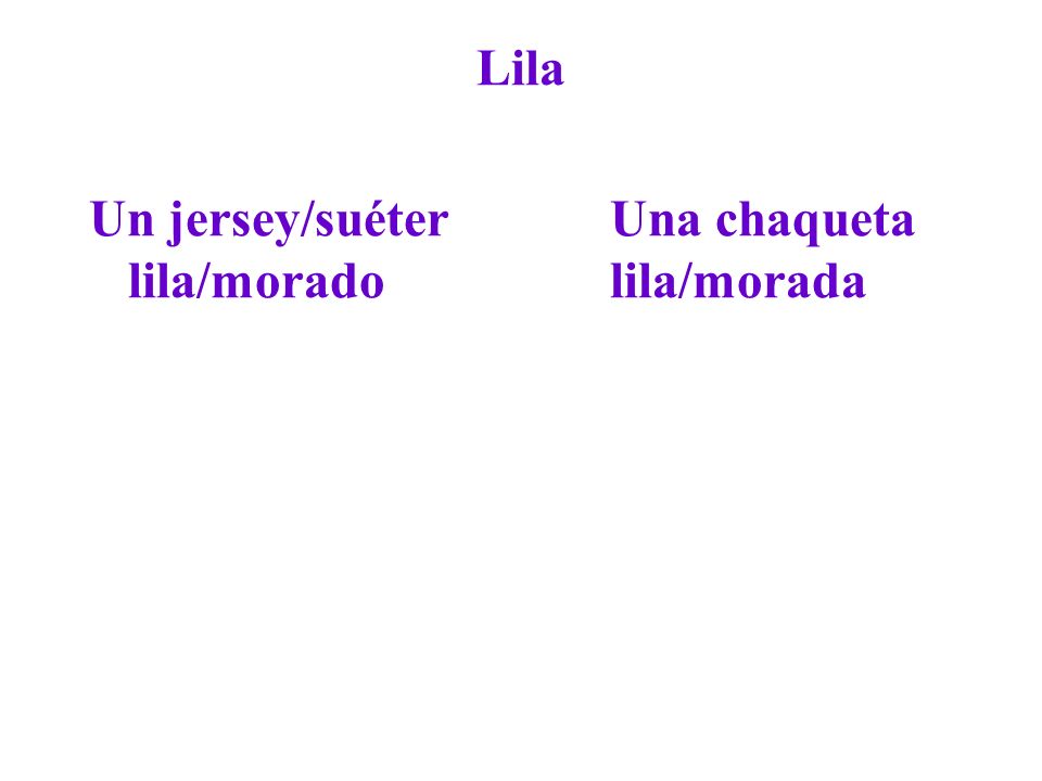 Lila Un jersey/suéter Una chaqueta lila/morado lila/morada