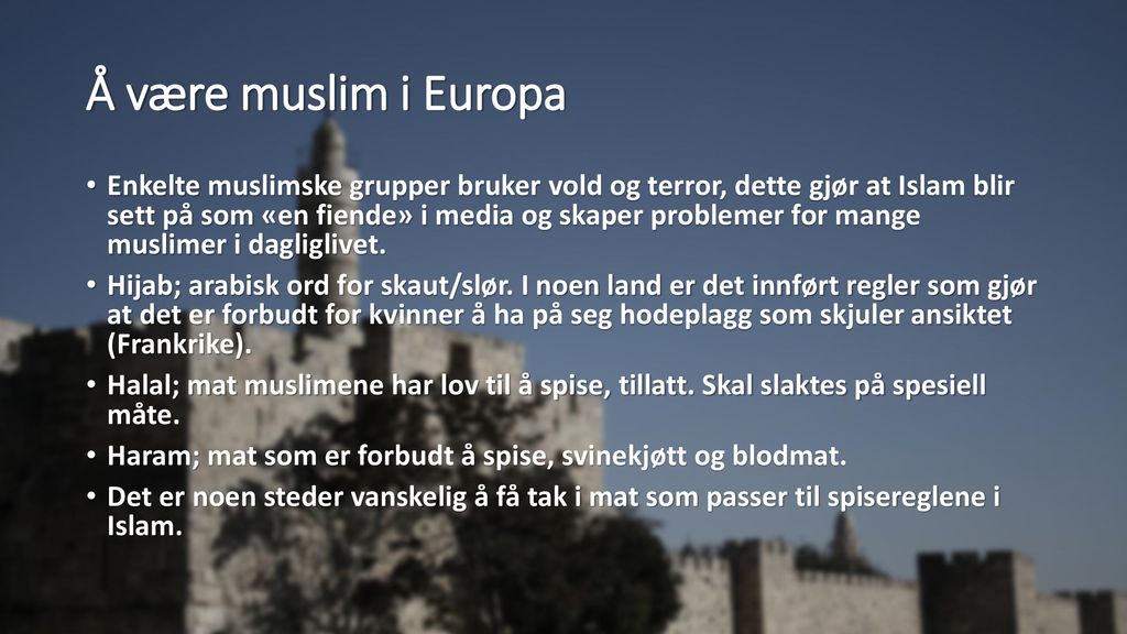 Å være muslim i Europa