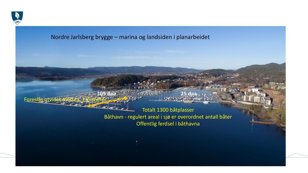Nordre Jarlsberg brygge – marina og landsiden i planarbeidet