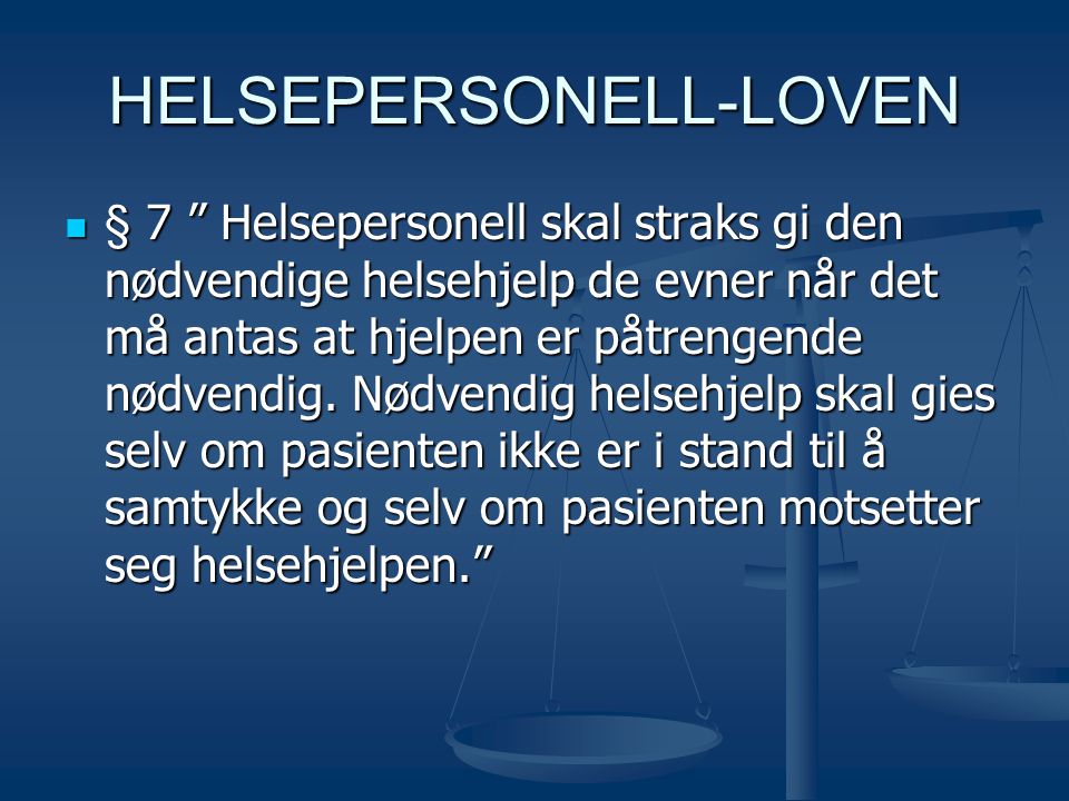 HELSEPERSONELL-LOVEN