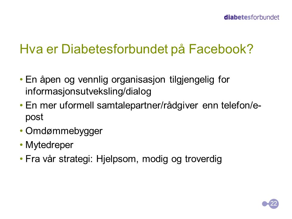 Hva er Diabetesforbundet på Facebook