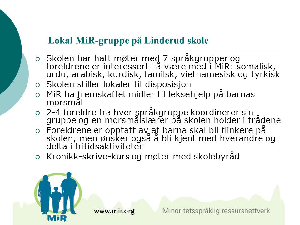 Lokal MiR-gruppe på Linderud skole
