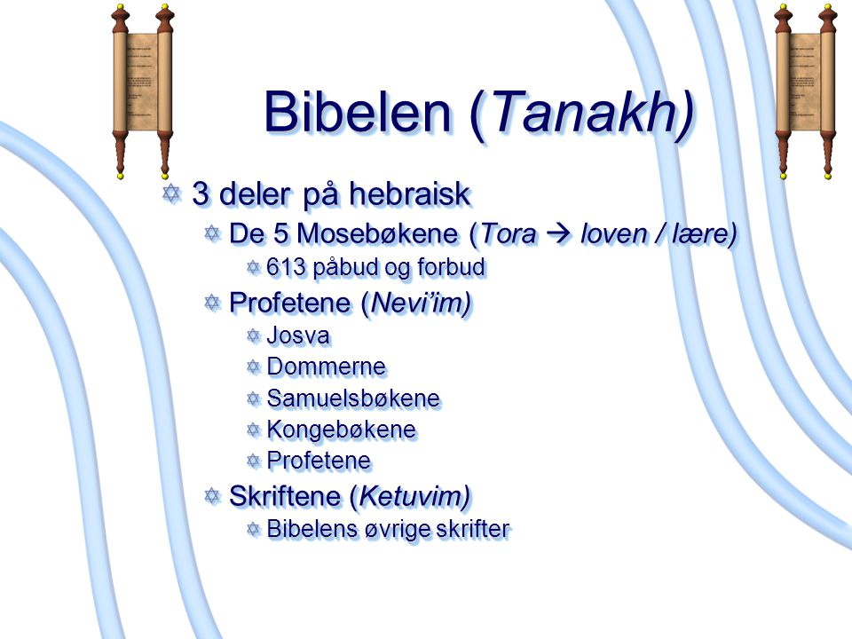 Bibelen (Tanakh) 3 deler på hebraisk