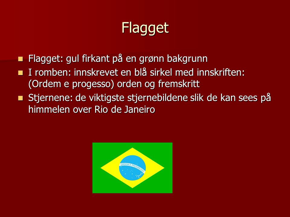 Flagget Flagget: gul firkant på en grønn bakgrunn