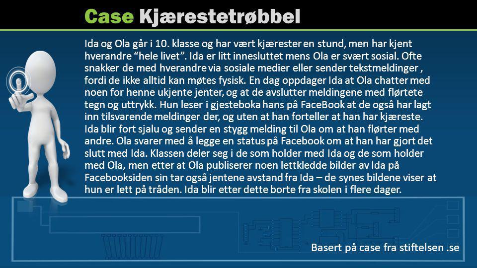 Case Kjærestetrøbbel Basert på case fra stiftelsen .se
