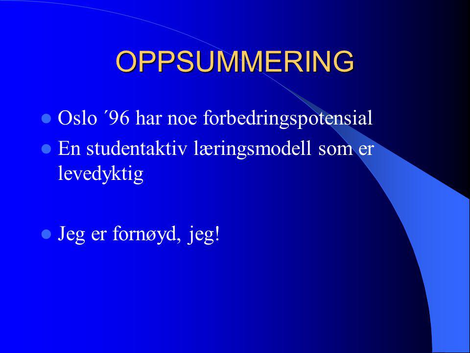 OPPSUMMERING Oslo ´96 har noe forbedringspotensial