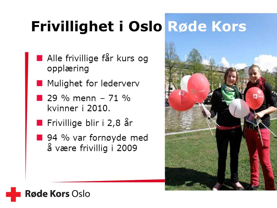 Frivillighet i Oslo Røde Kors