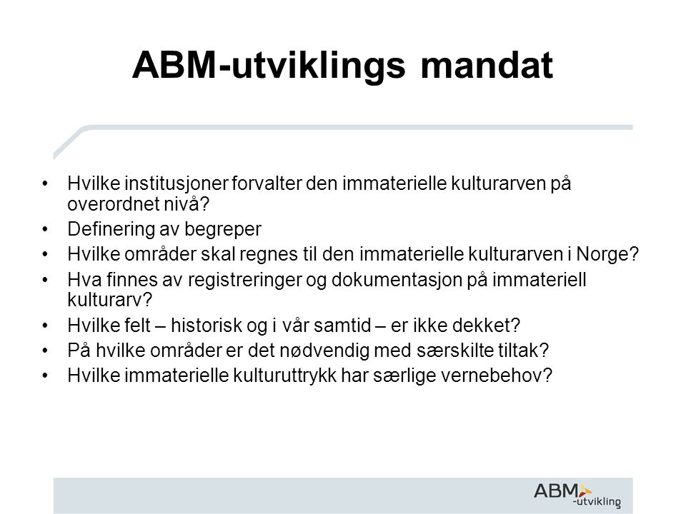 ABM-utviklings mandat
