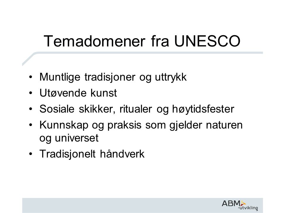 Temadomener fra UNESCO