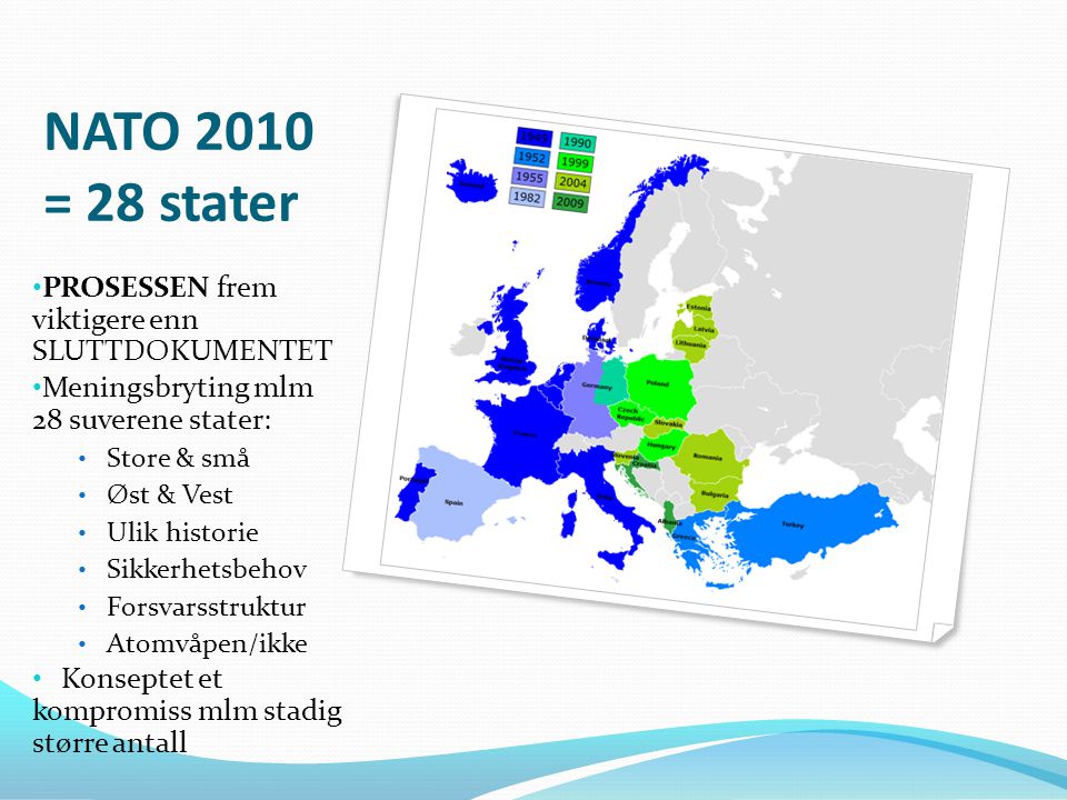 NATO 2010 = 28 stater PROSESSEN frem viktigere enn SLUTTDOKUMENTET