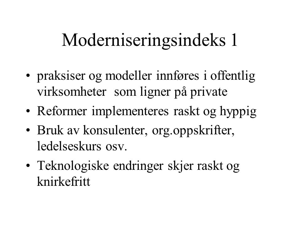 Moderniseringsindeks 1