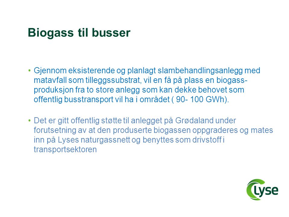 Biogass til busser