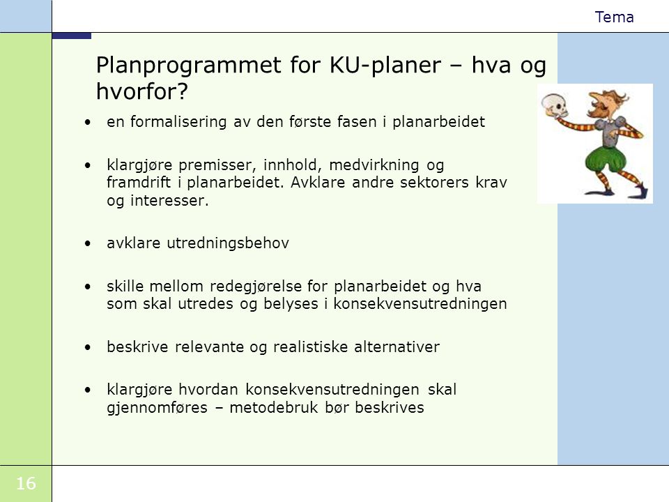 Planprogrammet for KU-planer – hva og hvorfor