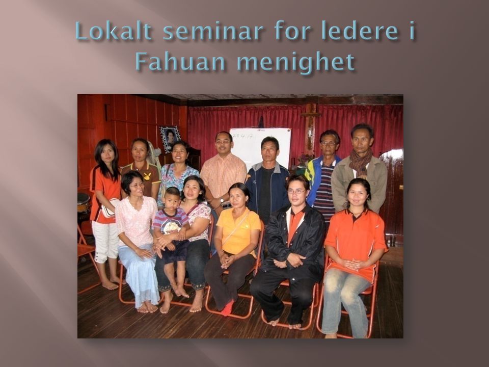 Lokalt seminar for ledere i Fahuan menighet