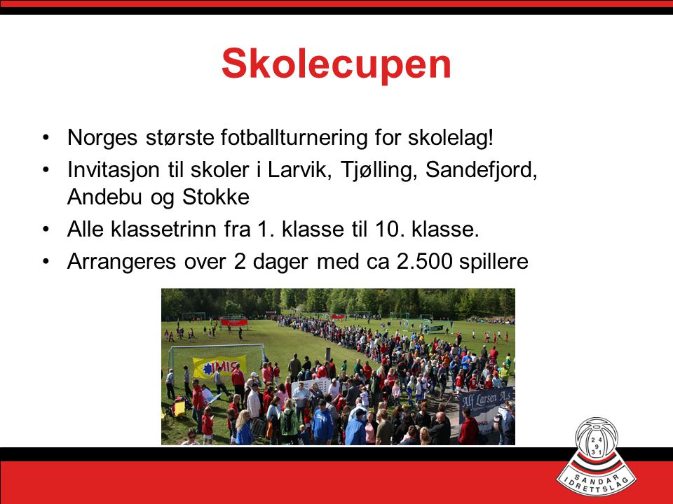 Skolecupen Norges største fotballturnering for skolelag!