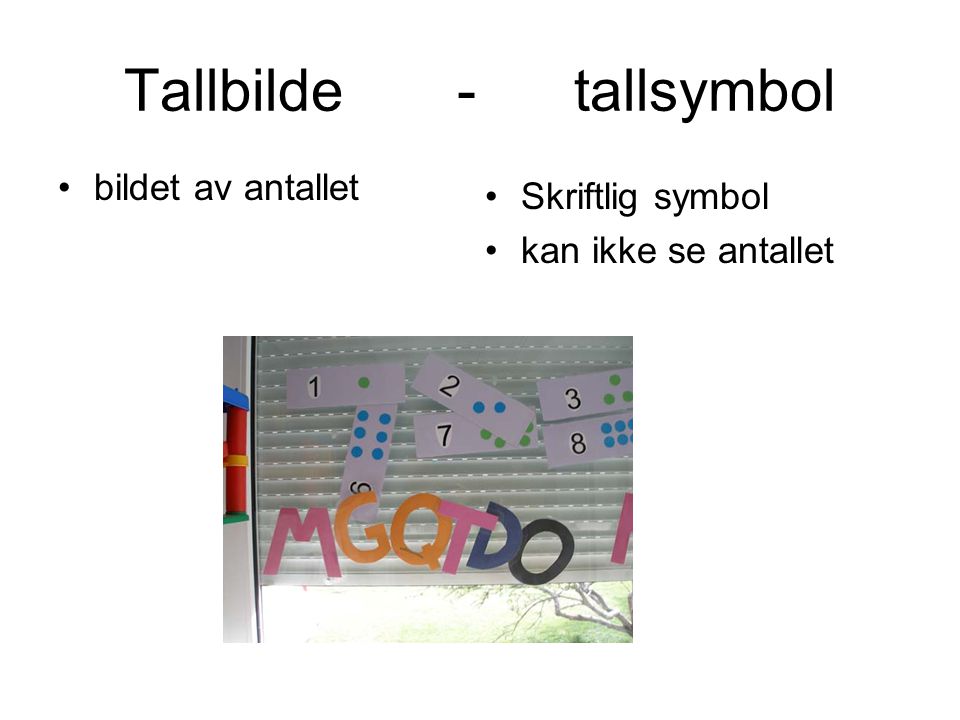 Tallbilde - tallsymbol