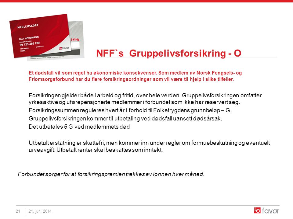 NFF`s Gruppelivsforsikring - O