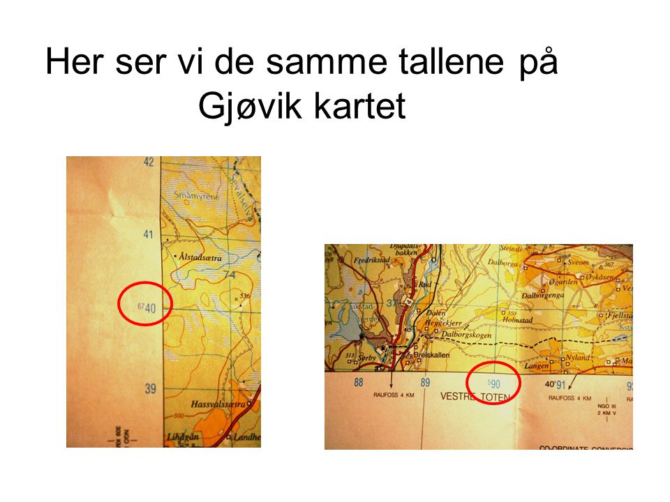 Her ser vi de samme tallene på Gjøvik kartet