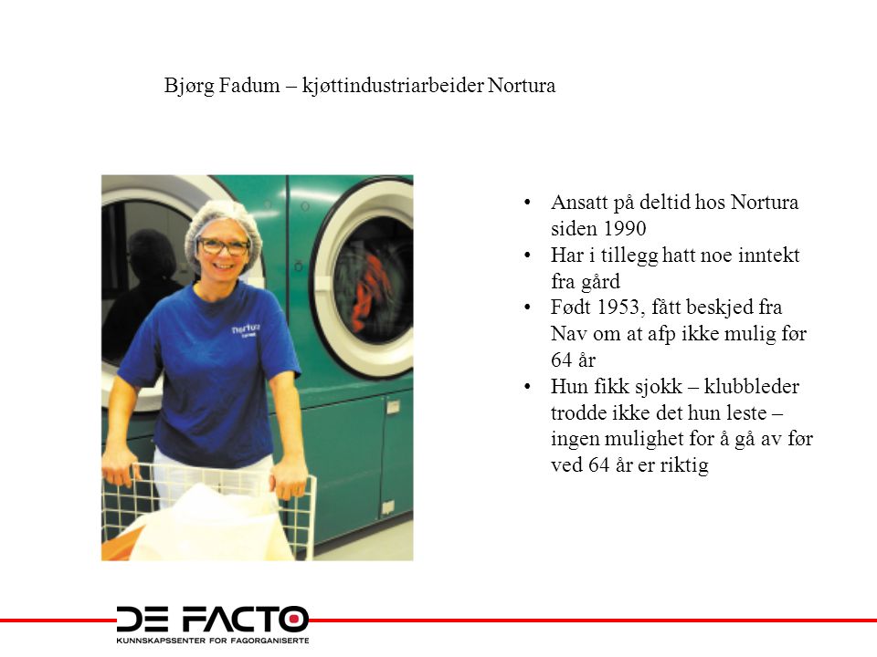Bjørg Fadum – kjøttindustriarbeider Nortura