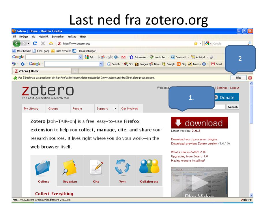 Last ned fra zotero.org 2 1.