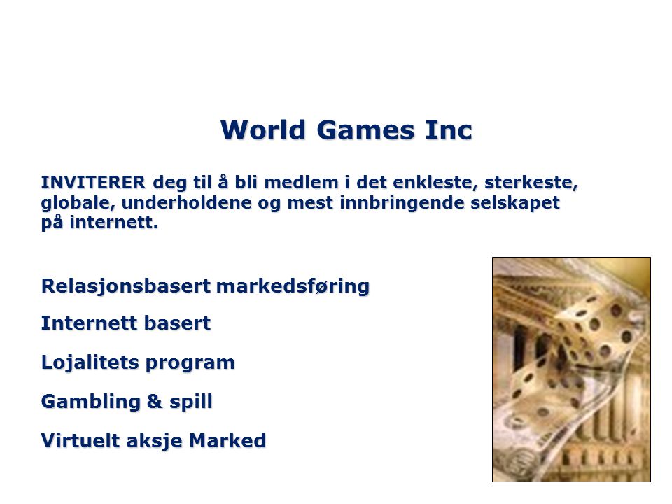 World Games Inc Relasjonsbasert markedsføring Internett basert